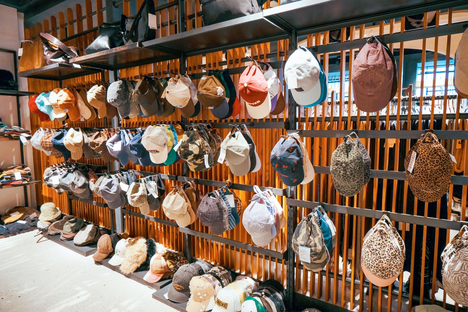 Hangzhou Shunlan showroom — headwear display